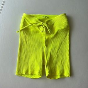 Year of ours football short - small highlighter yellow